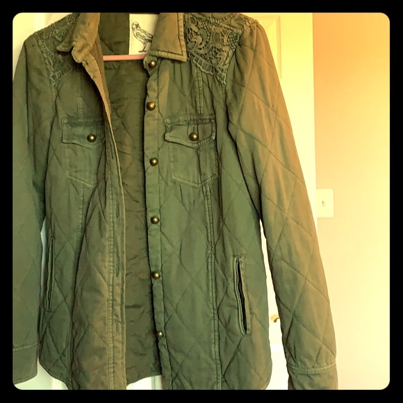 unknown Jackets & Coats Army Green Quilted Jacket Poshmark